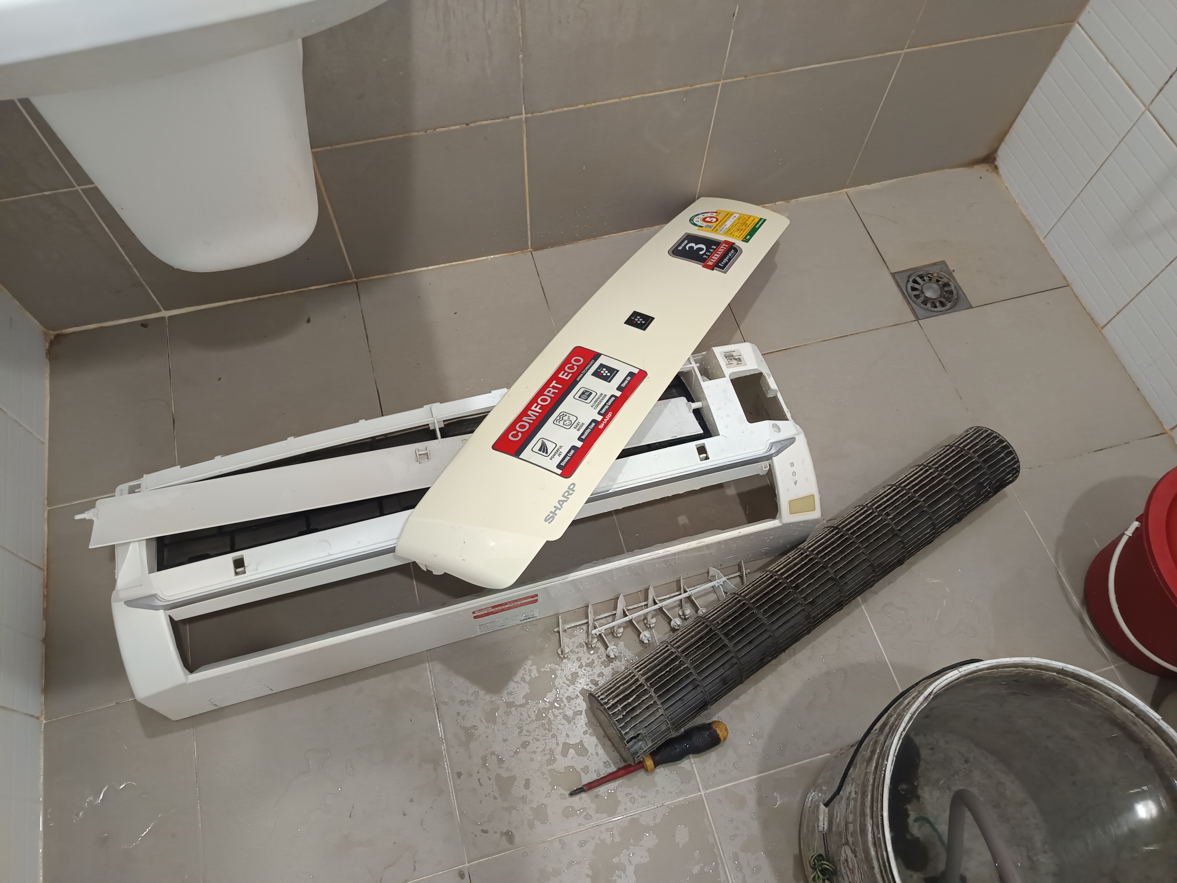 ล้างแอร์ toshiba หมู่บ้านพฤกษา 112 - รูปภาพผลงานที่ 1